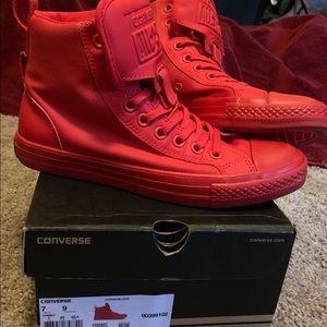 Red High top Converse Sneakers